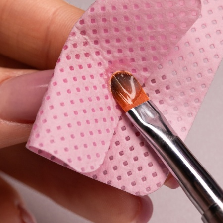 Servetele perforate pentru unghii 300 buc - roz - Img 2