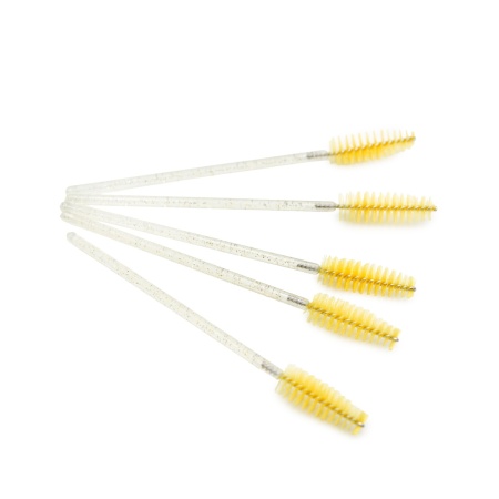 Set de 50 periuțe pentru extensii de gene, galbene - Img 2