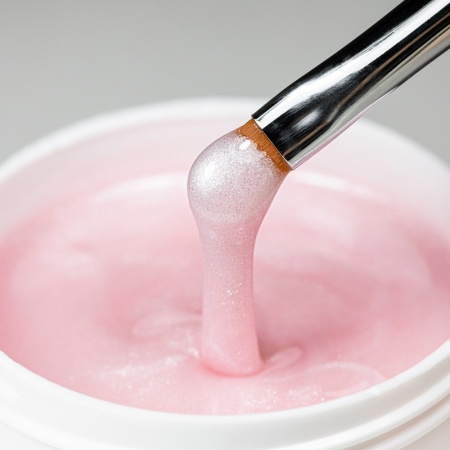 AlleLac Tixo Hard Builder Gel Sparkle Light Pink 45g - Img 7