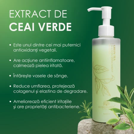 Demachiant de curățare, Green Tea Mountain Spring Makeup Remover, 200 ml - Img 3