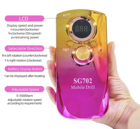 Freza portabila Wireless Pink &amp; Yellow SG702  - Img 4