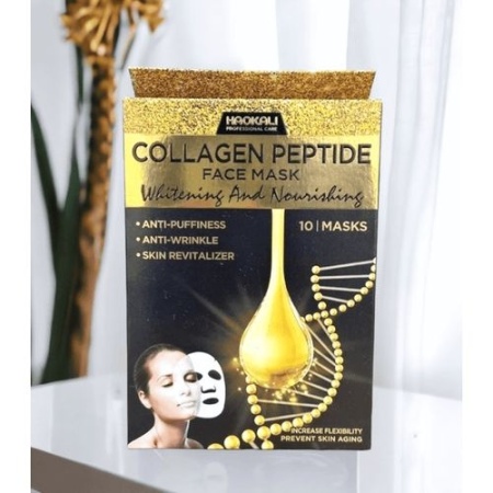 Mască de față HAOKALI Collagen Peptide Face Mask - 10 bucati - Img 3