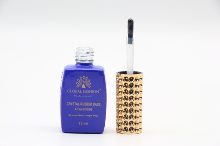 Bază pentru gel lac Global Fashion, Crystal Rubber Base X-TRA Strong 12 ml - Img 2