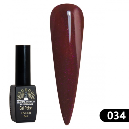 OJA SEMIPERMANENTA BLACK ELITE, GLOBAL FASHION 8 ML, 034