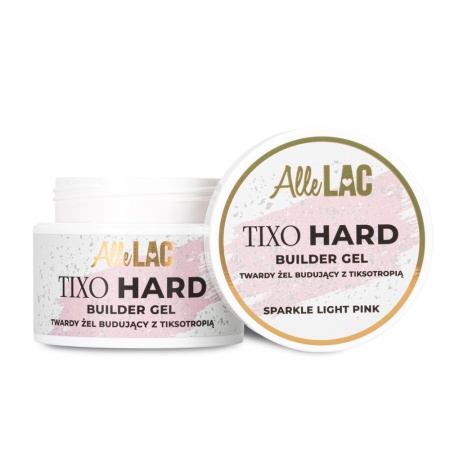 AlleLac Tixo Hard Builder Gel Sparkle Light Pink 45g - Img 8
