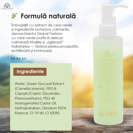 Demachiant de curățare, Green Tea Mountain Spring Makeup Remover, 200 ml - Img 4