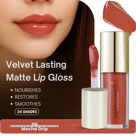 Luciu de buze mat și rezistent Velvet Lasting Matte, Global Fashion, GF38006 #116 - Img 3