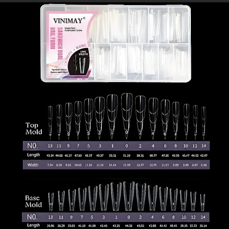 Set 240 Tipsuri Sandwich Dual Form Long Stiletto - Img 3