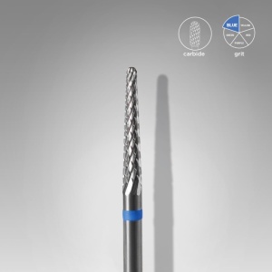 Capat de freza carbid tip con subtire, albastru #2