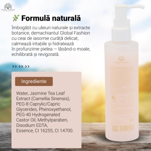 Demachiant iluminator cu ceai de iasomie, Jasmine Tea Brightening Makeup Remover, 200 ml - Img 2