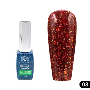 Ojă semipermanentă Midnight sparkle 8 ml, 03