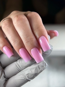 Rubber base Base coat color B nails Pink - Img 4
