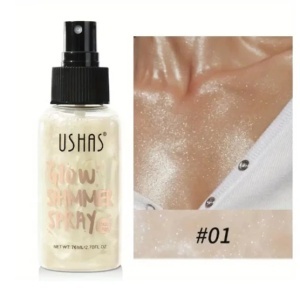 Iluminator de corp Ushas Glow Shimmer Spray 01