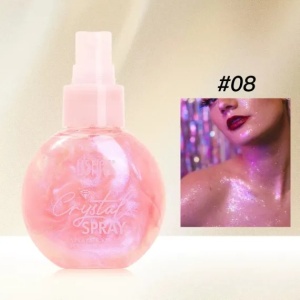 Iluminator spray pentru fata si corp Crystal Spray Ushas #8