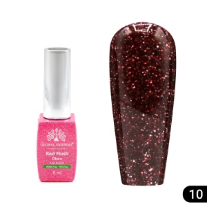 Ojă semipermanentă Red Flush Disco 8 ml, 10