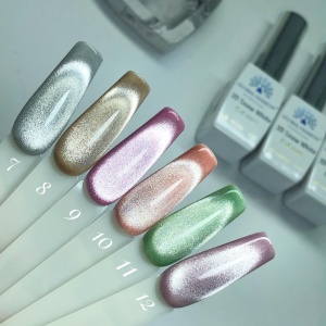 Oja semipermanenta, Snow White, 3D Cat Eye, Global Fashion 8ml, 08 - Img 2