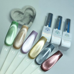 Oja semipermanenta, Snow White, 3D Cat Eye, Global Fashion 8ml, 19 - Img 2