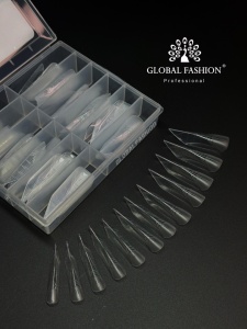 Set extensie, tipsuri reutilizabile, edge, 120 buc, Nr. 01