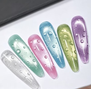 Set top coat pentru crearea efectului de picaturilor de apa, set 2 buc