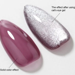 Top Coat Changing Cat eyes, argintiu, 15 ml - TPO Free - Img 4