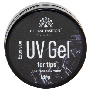 Gel UV pentru tipsuri dizolvabile, Global Fashion, Transparent, 14 g