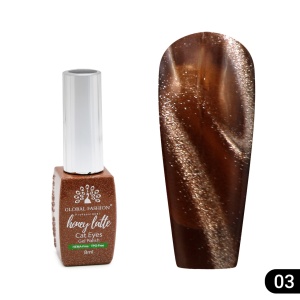 Ojă semipermanentă Cat eye Honey Latte 8 ml, 03