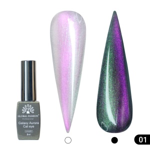 Ojă semipermanentă Galaxy Aurora Cat Eye Global Fashion, 8ml, 001 - TPO Free