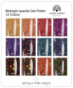 Ojă semipermanentă Midnight sparkle 8 ml, 08 - Img 3