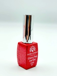 Ojă semipermanentă ochi de pisică Cherry Red Cat Eye Global Fashion 001 - Img 3