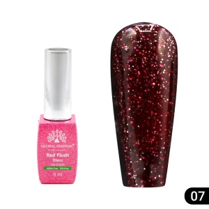 Ojă semipermanentă Red Flush Disco 8 ml, 07
