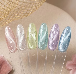 Set top coat pentru crearea efectului de picaturilor de apa, set 2 buc - Img 2
