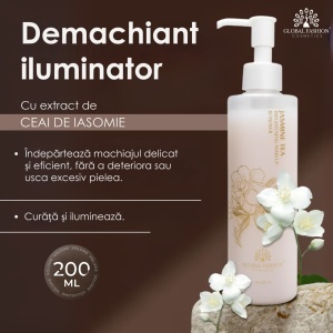 Demachiant iluminator cu ceai de iasomie, Jasmine Tea Brightening Makeup Remover, 200 ml - Img 3