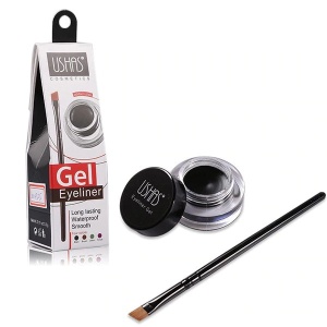 Eyeliner gel Negru + pensulă de aplicare Ushas