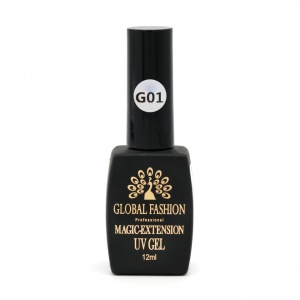 GEL CONSTRUCTIE UNGHII UV CU SCLIPICI MAGIC EXTENSION 12ML - ALB G01
