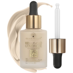 Fond de ten, Global Fashion HD Liquid Coverage Foundation, 30ml, GX06, Toffee