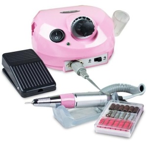 Freza / pila electrica pentru unghii 45000 rpm, 65W , Roz