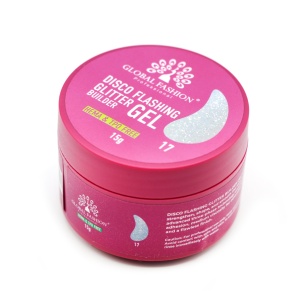 Gel pentru conctructie 15 gr, Disco Flashing Glitter Builder Gel 17
