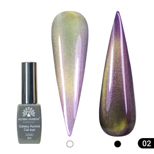 Ojă semipermanentă Galaxy Aurora Cat Eye Global Fashion, 8ml, 002 - TPO Free