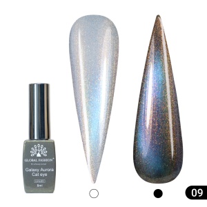 Ojă semipermanentă Galaxy Aurora Cat Eye Global Fashion, 8ml, 009 - TPO Free