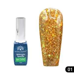 Ojă semipermanentă Midnight sparkle 8 ml, 01