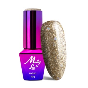 Oja semipermanenta MollyLac Queens Of Life Perfect Gold 10g Nr. 32