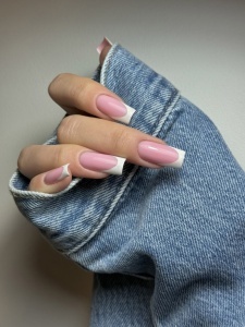 Rubber base Base coat color B nails Pink