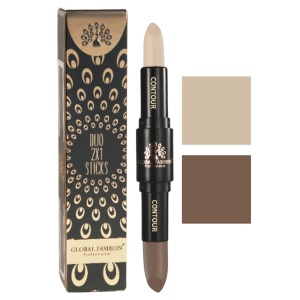 Stick duo 2în1 pentru față, corector + concealer, Global Fashion, GC02