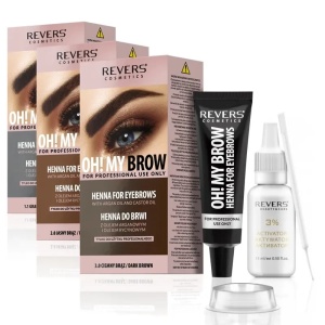 Vopsea de sprancene Henna Oh! My Brows, Revers, Maro Deschis, 2.0, 30ml - Img 3