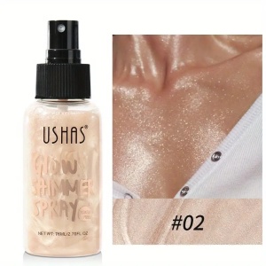 Iluminator de corp Ushas Glow Shimmer Spray 02