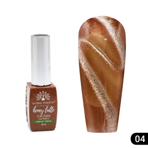 Ojă semipermanentă Cat eye Honey Latte 8 ml, 04