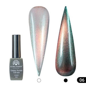Ojă semipermanentă Galaxy Aurora Cat Eye Global Fashion, 8ml, 006 - TPO Free