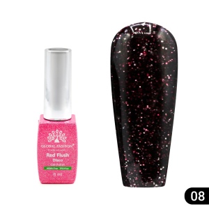 Ojă semipermanentă Red Flush Disco 8 ml, 08
