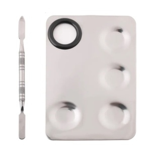 Paleta mixare culori cu spatula, dreptunghiulara cu 4 compartimente - Img 3