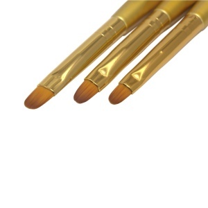 Pensule ovale pentru gel limba de pisica purple & gold , set 3 buc  - Img 2